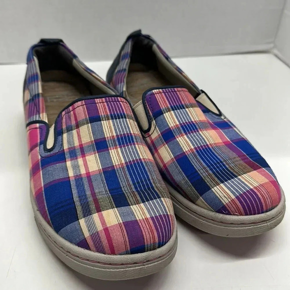 Dansko Shoes Sneakers Slip On Laceless Canvas Clogs Plaid Colorful Size US 9 - Picture 3 of 12